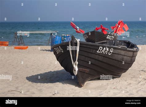 Old Fishing Boat On The Beach Of Baabe Ruegen Island Baltic Coast