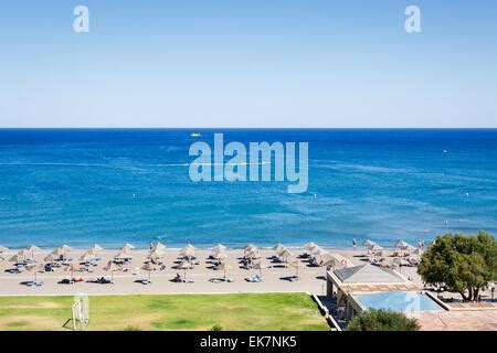 Faliraki Hotel Resort On Rhodes Island In Greece Top View At Famous