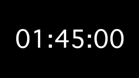 Hour Minute Countdown Timer No Music Full Screen Youtube