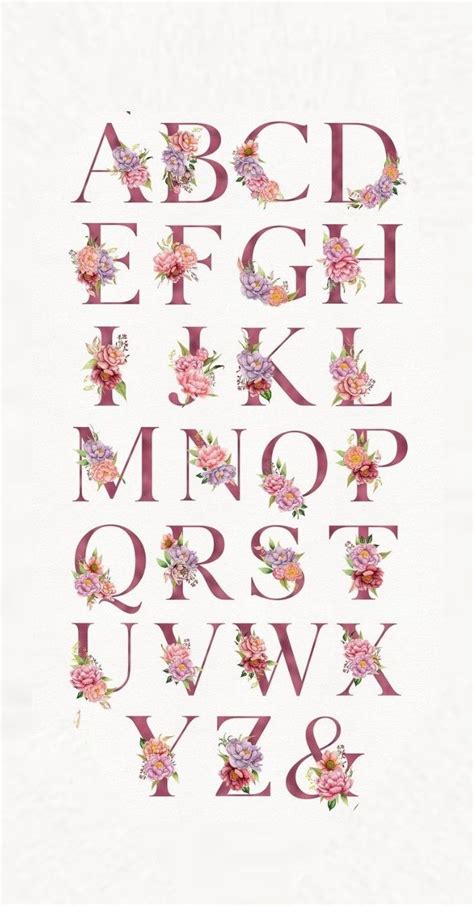 Pin By Cinderella Tran On Beautiful Letters Flower Letters