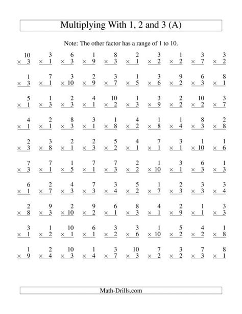 Times Tables For 2nd Graders