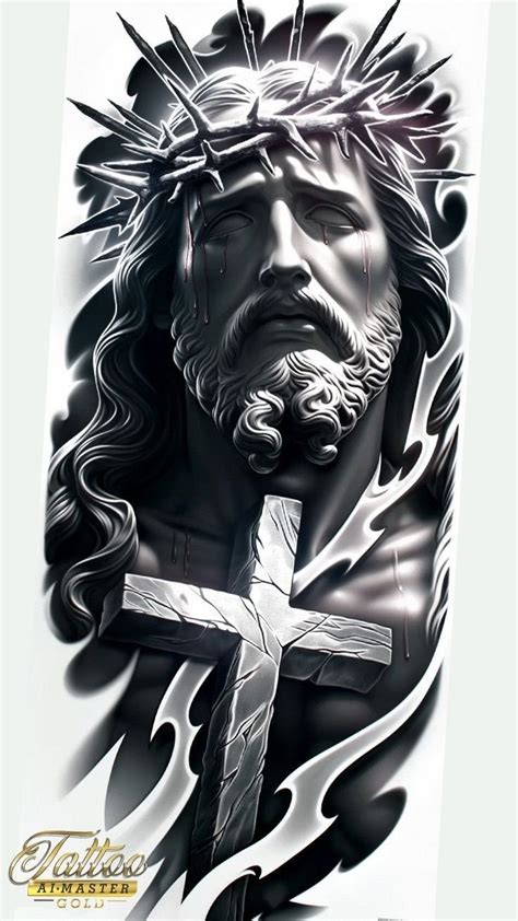 Pinterest Jesus Tattoo Design Jesus Tattoo Sleeve Cool Tattoo Drawings