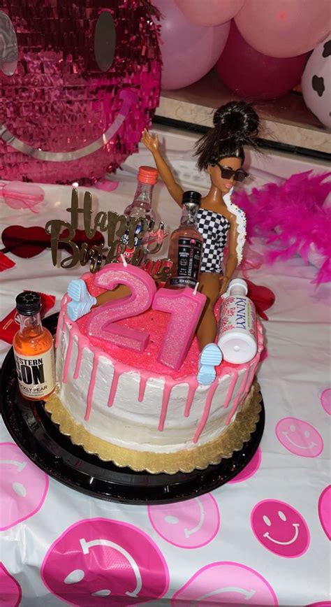 21st Birthday Barbie Cake 21st Birthday Cakes Drunk Barbie Cake