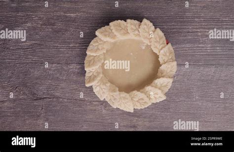 Time Lapse Preparing Pie Crusts For Mini Pumpkin Pies Stock Video