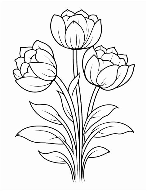 75 Flower Coloring Pages Free Printable Sheets Flower Coloring Pages