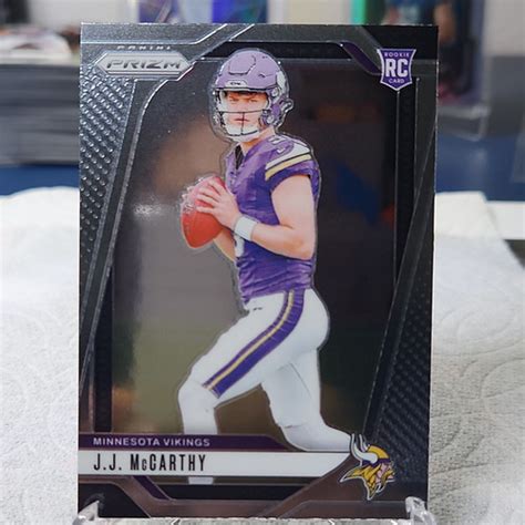 2024 Panini Prizm RC Prizm Red White Blue 400 J J McCarthy RC