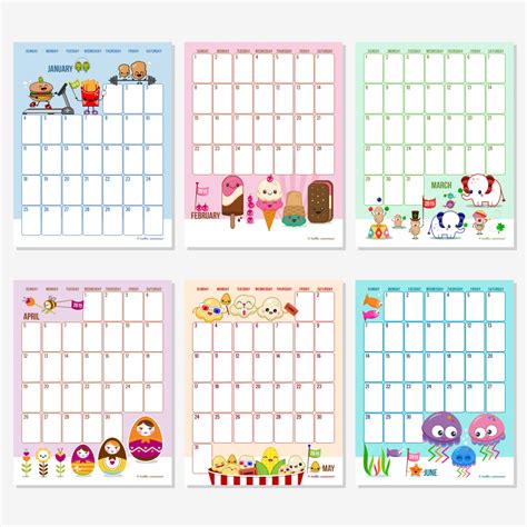 Cute Printable Calender