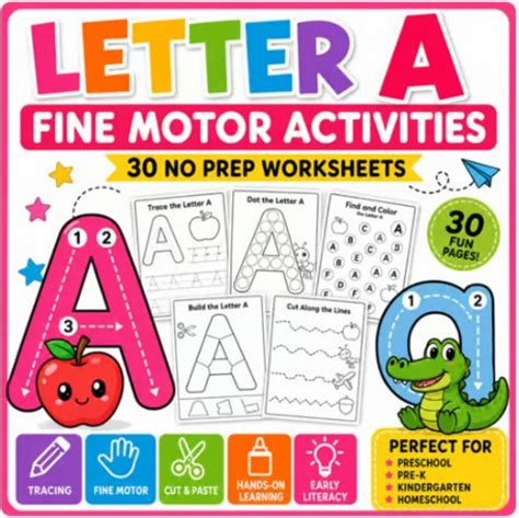 letter  fine motor activities preschool worksheets alphabet