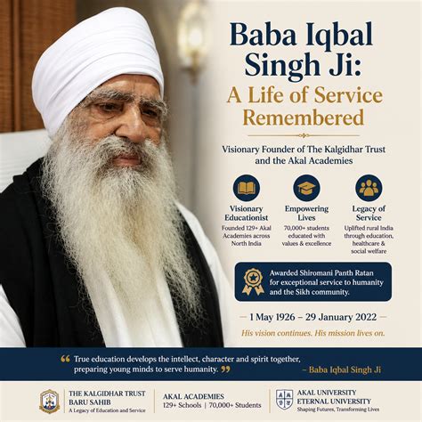 baba iqbal singh ji  life  service remembered  sahib