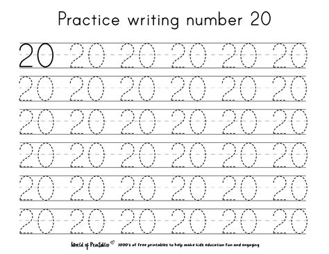 Numbers From To Worksheets