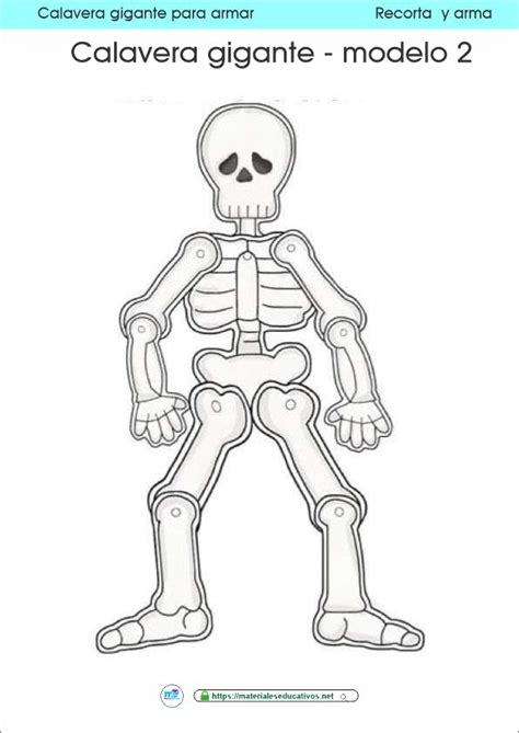 Calavera gigante para armar - Materiales Educativos 