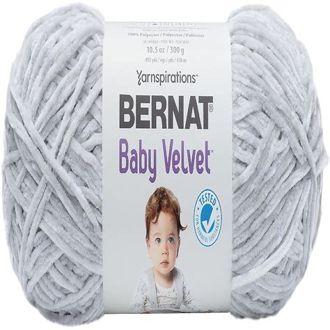 Bernat Baby Velvet Big Ball Yarn-Misty Gray | Oriental Trading
