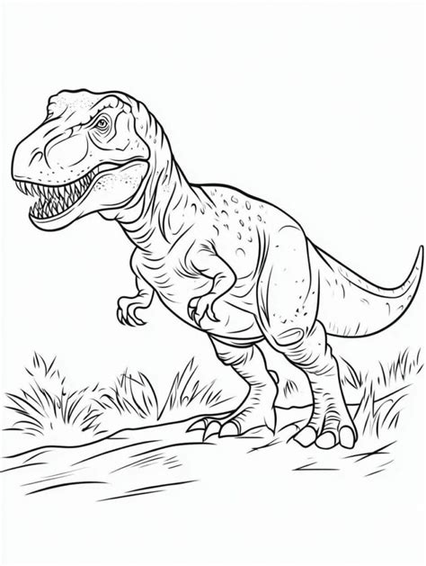 Mais De P Ginas Para Colorir De Dinossauros T Rex