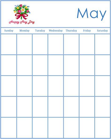 Preschool May Calendar Jenda Noellyn