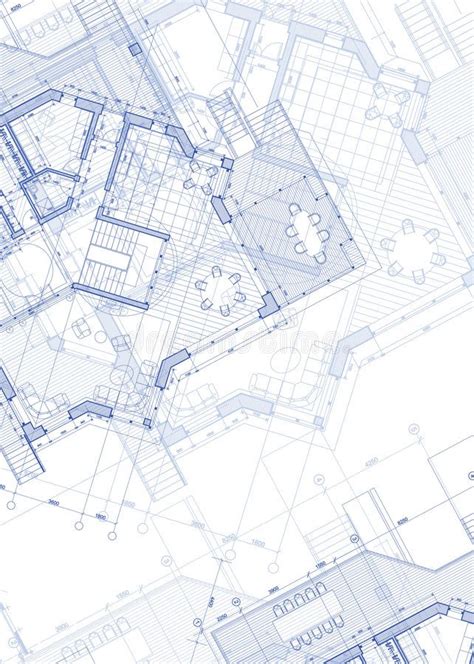 House Plan Blueprint Vector Background