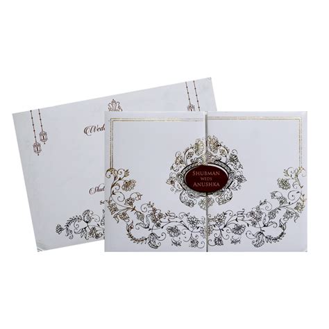 Buy Cream Padded Marriage Invitation Card King Of Cards