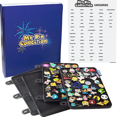 My Pin Collection 3 Ring Album Binder W 4 Enamel Pin Pages Patented