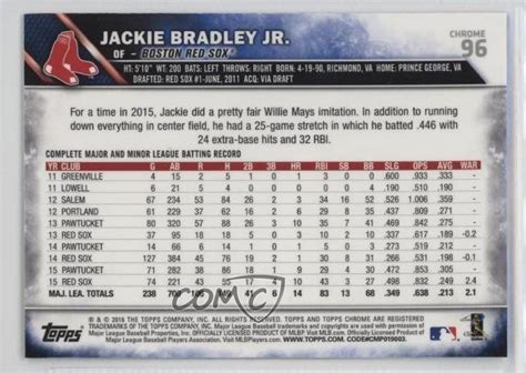 Topps Chrome Jackie Bradley Jr Ebay