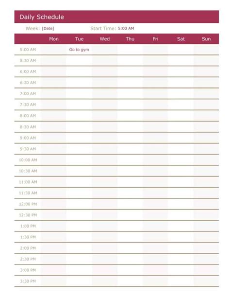 Daily Planner Template Omar Maddox