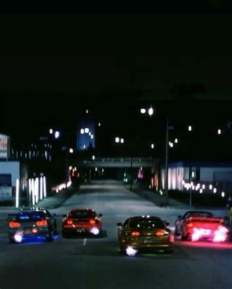 Street Racing Cars At Night