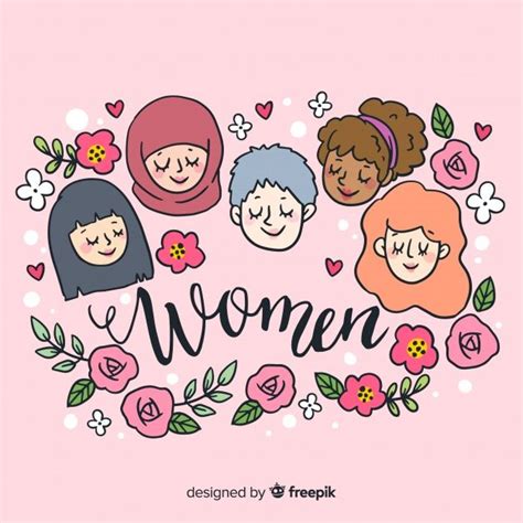 Free Vector Hand Drawn International Group Of Women With Flat Design