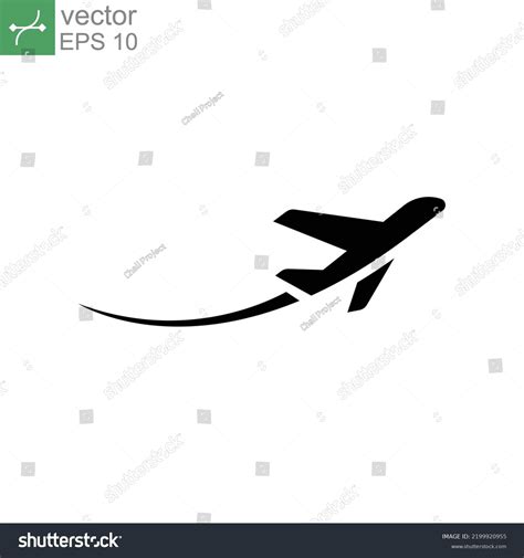 Airplane Symbol Line Glyph Icon Plane Shutterstock