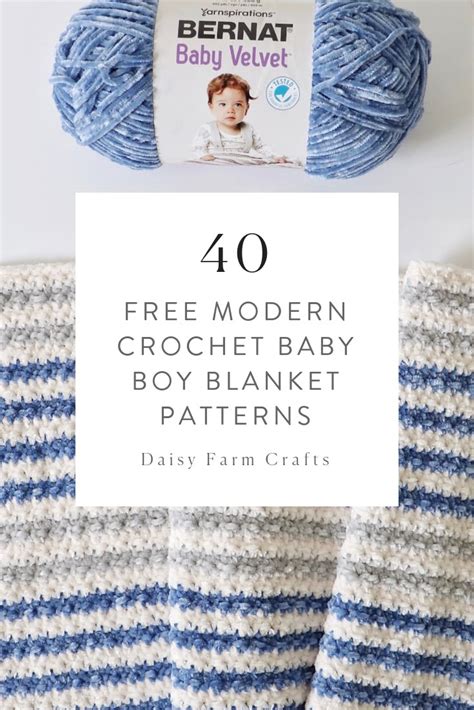 Daisy Farm Crafts Crochet Patterns Baby Boy Baby Boy Crochet Blanket