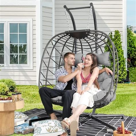 Amazon Nicesoul Double Egg Chair Outdoor Indoor Oversized