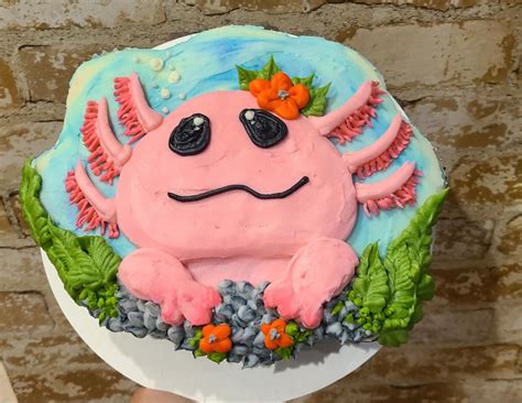 Axolotl Cake Cake Designs Birthday Th Birthday Cake Cupcake Cakes