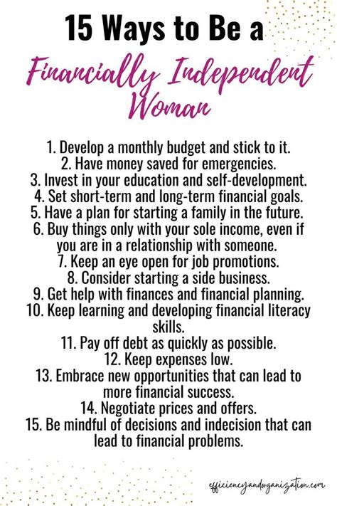 Ways To Be Financially Independent As A Woman Personal Finance