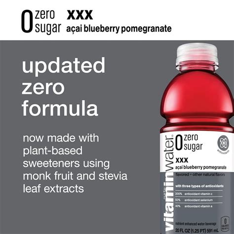 zero sugar xxx electrolyte enhanced water w vitamins açai blueberry eBay