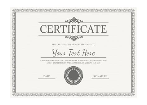 Vector Certificate Template