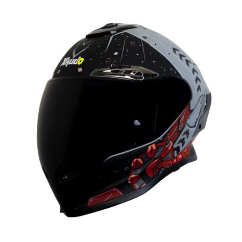 Casco Integral Para Moto Xkudo Cosmos Negro Mate Gris Direli Motos