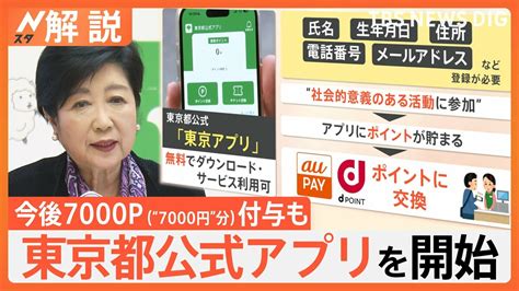 デカい都庁をポケットに東京都公式アプリを開始今後7000ポイント付与も 本当の狙いはNスタ解説 TBS NEWS DIG 2ページ