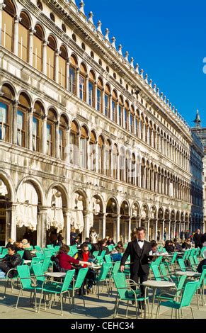 Chairs And Tables On St Mark S Square St Mark S Basilica And St Mark