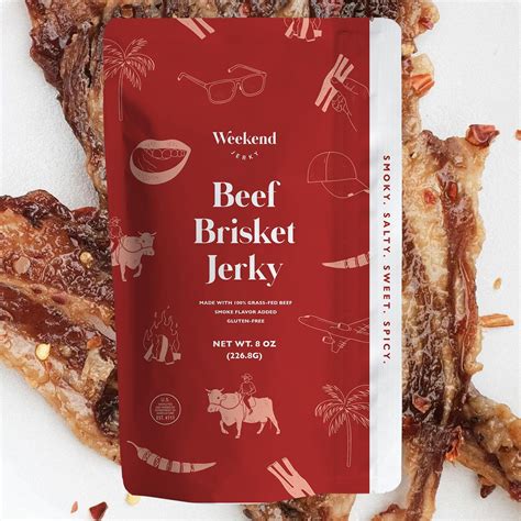 Premium Beef Brisket Jerky 1 2 Pound By Made With 100 Grass Fed Beef