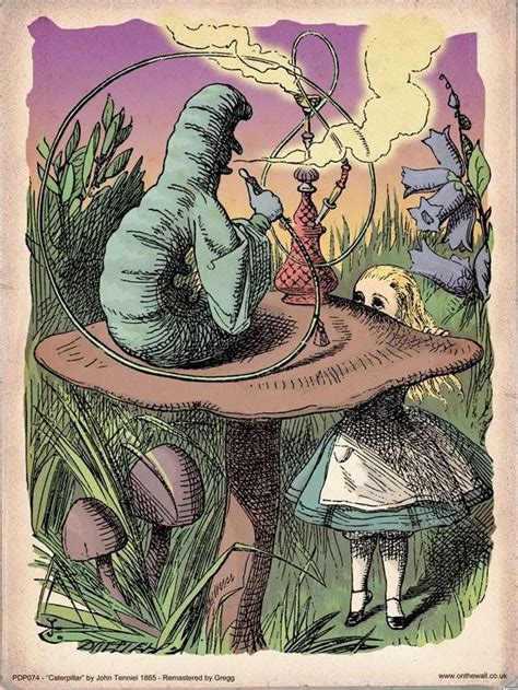 Onthewall Alice In Wonderland The Caterpillar Vintage Art Print Poster