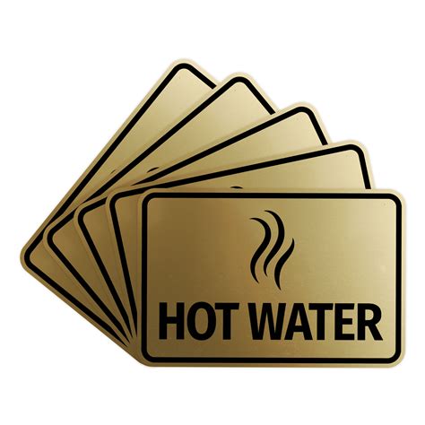 Signs Bylita Classic Framed Hot Water Sign Brushed Gold Small Pack Walmart