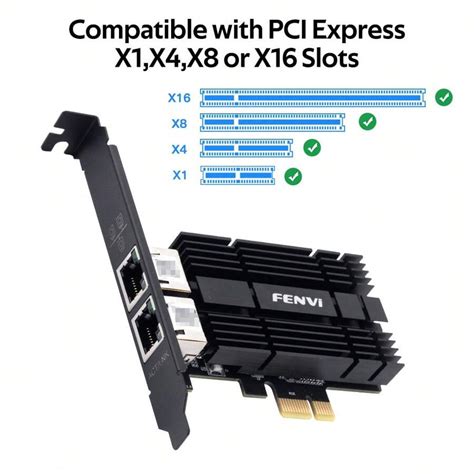 Fenvi Gbps Pci Express Network Adapter Rj To Pcie Card With Intel