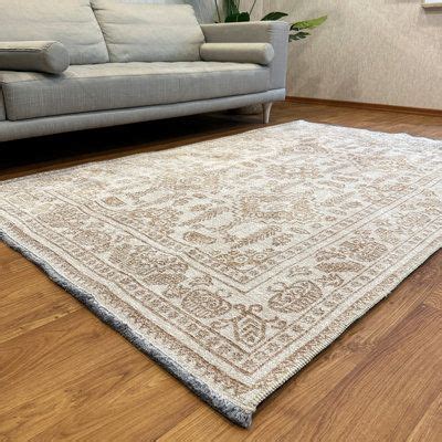 Beige White Beige Off White Rectangle 5 1 X 7 5 Area Rug Bungalow