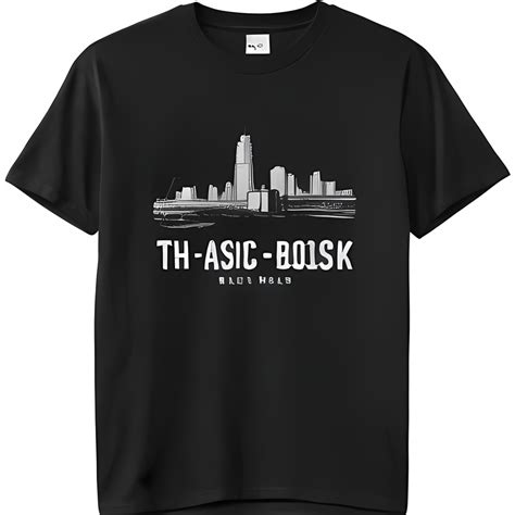 Ultra Modern Black T Shirt With South African High Tech Skyline Graphic