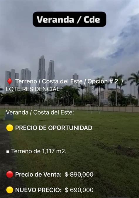 Lotes Y Terrenos Costa Del Este Venta Ganga Venta De Terreno Costa