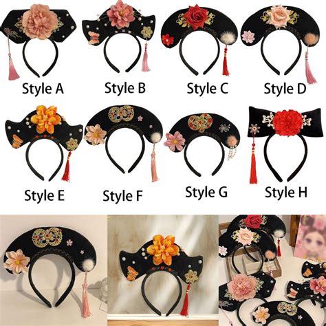 Chinese Headwear Flower Hair Hoop Decorative Fancy Dress Floral