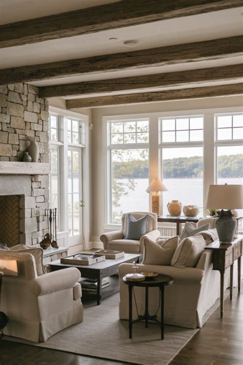 16 Lake House Living Room Decor Ideas For A Relaxing And Timeless Space