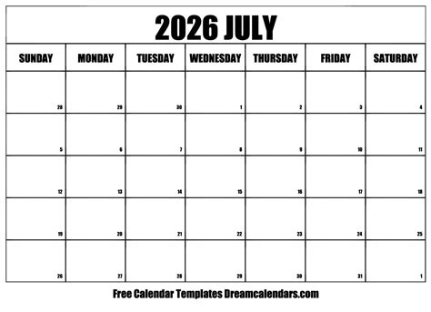 Navigating The Future A Comprehensive Guide To The July 2026 Printable