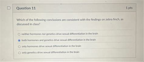 Solved Question Ptswhich Of The Following Conclusions Chegg