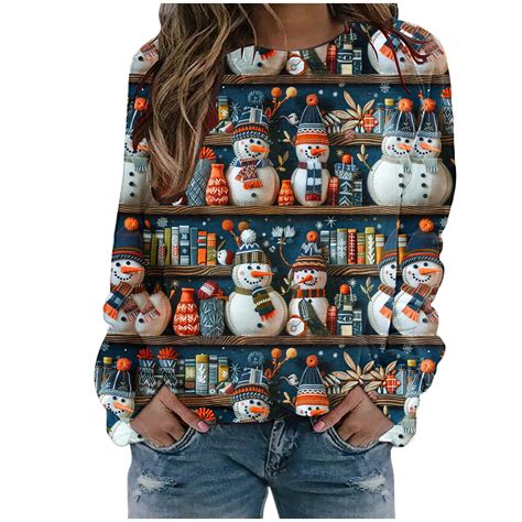 Brnmxoke Christmas Blouses For Women Office Womens Merry Christmas