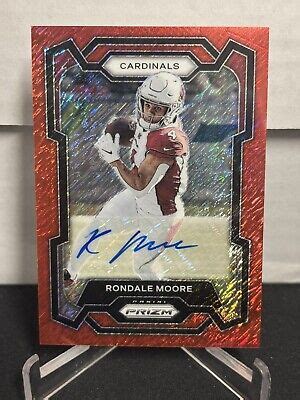 Panini Prizm Nfl Fotl Rondale Moore Auto Red Shimmer Prizm