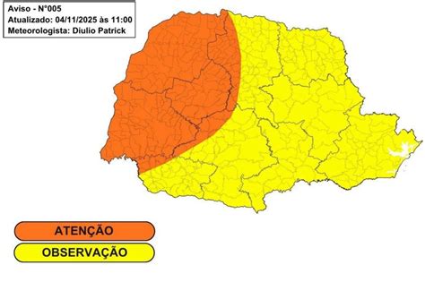 Simepar alerta para novos temporais em Foz do Iguaçu nos próximos dias