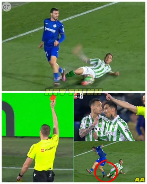 Incidente De La Tarjeta Roja De Anthony Getafe Vs Real Betis 1 2